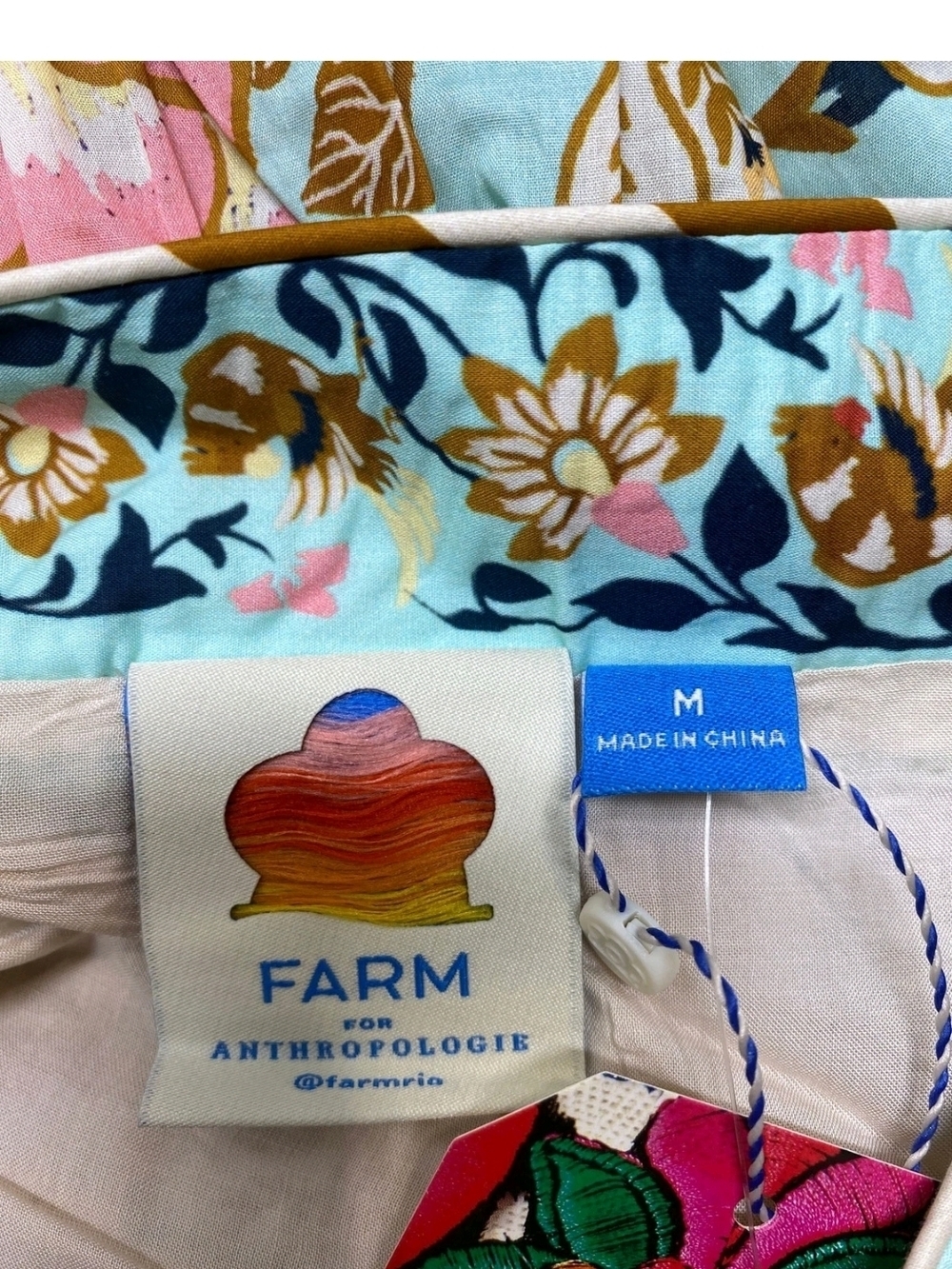Farm Rio x Anthropologie Womens Drop Waist Floral Midi Skirt Size M Pastel Multi - Picture 5 of 6